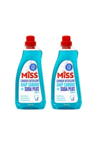 Miss Sıvı Çamaşır Deterjanı Arap Sabunu + Soda Etkili 1.5 Lt 2 Li
