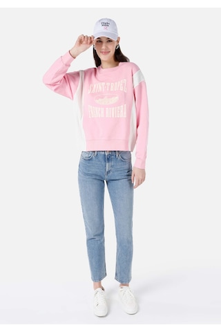 Colins Regular Fit Yuvarlak Yaka Baskılı Kadın Pembe Sweatshirt Cl1068053 Q1.v1 Pın Pembe