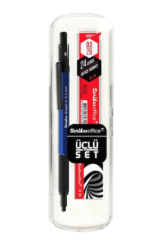 Scrikss Graph-X Metal Versatil Kalem Seti 0.5 Mm Mavi