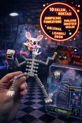 Five Nights At Freddy's Mangle Figür 13 Cm Glow Işıklı Gözlü Hareketli Aksiyon Figürü Fnaf Funko Pop