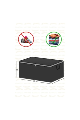 Adarya Home Baza Altı Çekyat Tipi Hurç 8 Adet 60 x 40 x 22 Gri