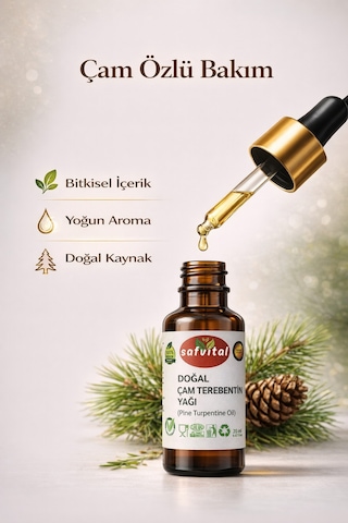 Safvital Çam Terebentin Yağı 20 Ml Saç Bakımına Uygun Bitkisel Yağ Yoğun Etkili Aromatik Bakım