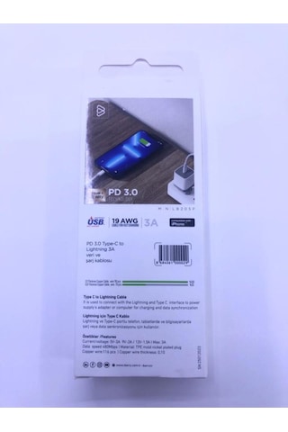 İberry Type-c Den Lighting E 20w Şarj Kablosu
