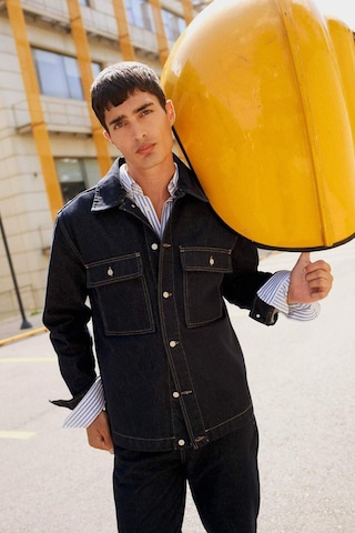 Defacto Relax Fit Düğmeli Jean Ceket F8292ax25aunm34 Mavi