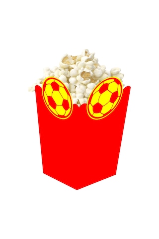 3d Sarı Kırmızı Taraftar Temalı Popcorn Mısır Kutusu 8 Li Paket