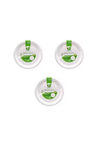 Roll-up Nature Ekolojik Karton Kağıt Tek Kullanımlık Tabak - 26 Cm. - 50 Adetlik 3 Paket