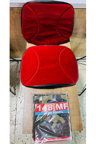 Massey Ferguson 148 Asgari Branda Ve Düz Kırmızı Koltuk Kılıfı Takım