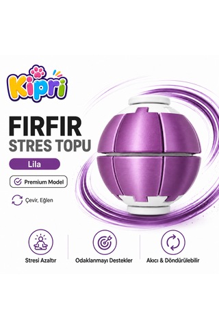 Spinner Ball Rulmanlı Fırfır Stres Topu Bas-çevir 3d Baskı Fidget Oyuncak Lila