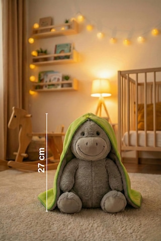 Yumuşacık Sevimli Fermuarlı Avokado Eşek Peluş Oyuncak 27 Cm Çok Renkli