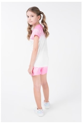 Brz Kids Baskılı Kız Çocuk T-Shirt Ekru