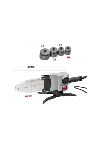 Pprc Pvc Plastik Boru Kaynak Makinesi 1500 W Endüstriyel Makina Pafta Seti 40 Mm 32 Mm 25 Mm 20 Mm