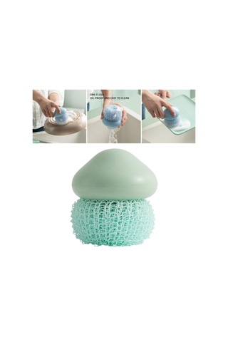 Magideal Suntek Mutfak Dayanıklı Bulaşık Temizleme Topu Yeşil - 7 x 7 x 8 CM Yeşil