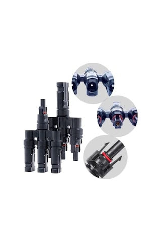 10 SET (10 ERKEK + 10 DİŞİ) Solar Kablosuz 3'lü Konnektör