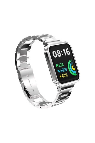 Xiaomi Redmi Watch 2 Lite Uyumlu Krd-60 Metal Frm Kordon Siyah