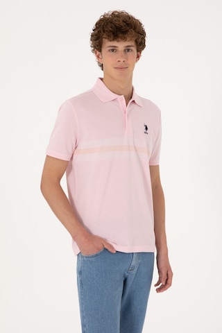 U.S. Polo Assn. Erkek Regular Fit Polo Yaka Açık Pembe Tişört 50306852-VR078