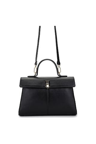 Tamer Tanca Kadın Hakiki Deri Siyah Deri El Çantası 147 1064 Bn Cnt Y25 Sıyah Dr Siyah