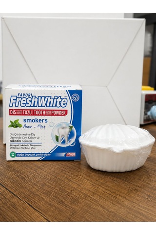 Favori Freshwhite Smokers Diş Temizleme Tozu 50 Gr Nane Aromalı Diş Parlatıcı Toz Kahve Çay Lekelerine Karşı Bakım