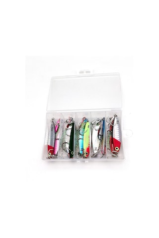 Valkyrie 10 Adet 20gr 6cm Kutulu Metal Rapala Jig Seti Balık Olta Yemi Parlak Gerçekçi Zoka