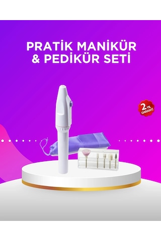 Elektrikli Manikür Ve Pedikür Matkap Seti Ayarlanabilir Hız, Ergonomik Ve Sessiz