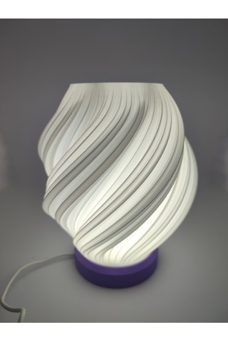 Aura Twist Masa Lambası Beyaz - Lila