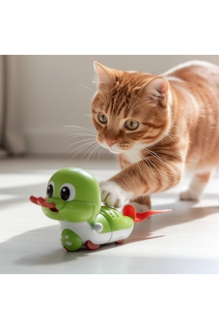 Runaway Kurmalı Salyangoz Kedi Oyuncağı Tüylü Kuyruk