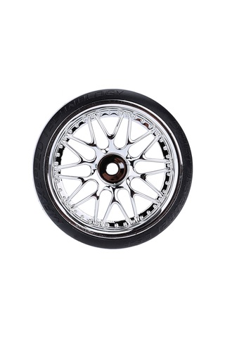 Samdoo 1/10 Rc Drift Araba Lastikleri, Dayanıklı Ve Kırılmaya Dirençli, Gümüş Renkli, 4 Adet, Traxxas Hsp Tamiya Hpı Kyosho Uyumlu