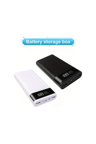 Boatshop1 Siyah Ka4 4x18650 15000mah Cift Usb Cikisli Dayanikli Tasinabilir Guc Kaynagi Pil Kutusu