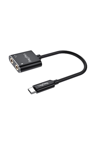 Veggieg V-K105 Type-C 3.5 MM Kulaklık ve Mikrofon Girişli Ses Kartı