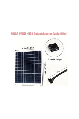 Xuweiwei 10w Sku Çift Usb Çıkışlı Çok Fonksiyonlu Veri Kablolu Kompakt Güneş Şarj Cihazı Kamp Ve Ev Kullanımı İçin