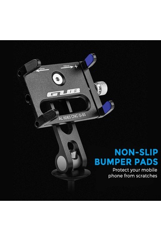 Youtek "kaymaz Bisiklet Telefon Tutucu - 3.7-7.2 Inç Telefonlar İçin Ayarlanabilir Alüminyum Aparat" 90 Karakter Çok Renkli