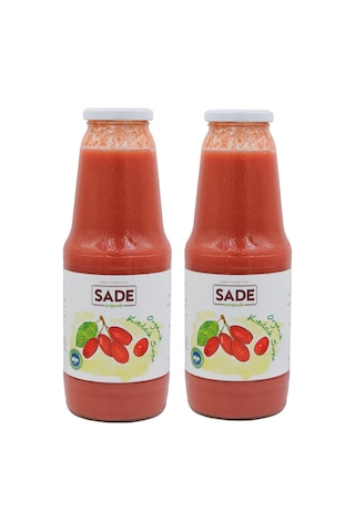 Sade Organik Kızılcık Suyu 1000 Gr. 2 Li