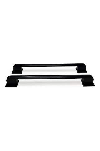 Beta Düz Metal Lüks Modern Mobilya Çekmece Mutfak Dolabı Kulpu Siyah 192mm 5 Adet Siyah