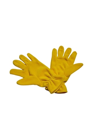 Kostüm Sarayı Yetişkin Sarı Polar Eldiven Sarı