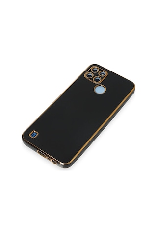 Newface Realme C25y Kılıf Volet Silikon Glblseme - 32 - Siyah