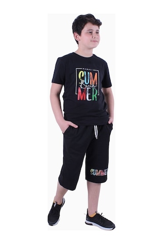 Fyk Kids 3'lü Erkek Çocuk Alt-üst Kapri-tişört Takım Çok Renkli