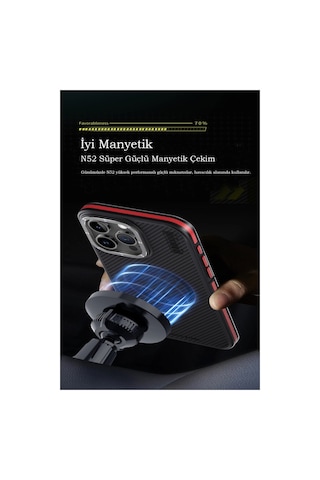 Joko İphone 15 Pro Max Kılıf Aramid 600d Kevlar Karbon Fiber Magsafe Kapak - Gri