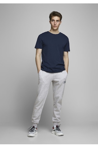 Jack & Jones Paçası Lastikli Eşofman Altı 12178421 Light Grey Melange Açık Gri - Turuncu