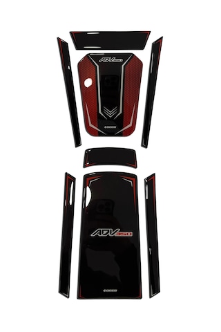 Honda Adv 350 2023-2025 Uyumlu Deeb Tank Pad Set Kırmızı