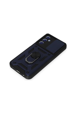 Samsung Galaxy M34 5g Kılıf Pars Lens Yüzüklü Silikon - Lacivert Çok Renkli