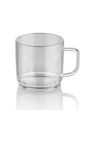 Plastport Kırılmaz Çay Kahve Kupası - Şeffaf 300 Ml - 6 Adet