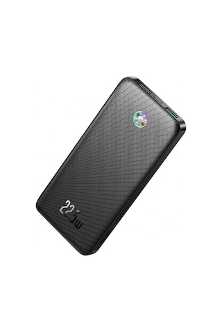 Rocoren 10000mah 22.5w Powerbank Pd Hızlı Şarj, 3 Çıkışlı Usb-c + Çift Usb-a Tablet Ve Telefonlarla Uyumlu Taşınabilir Şarj Cihazı Siyah