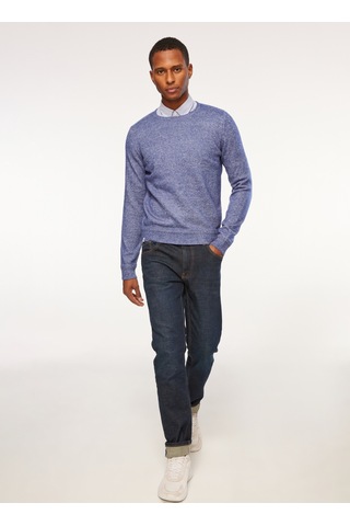 Fred Mello Bisiklet Yaka Slim Fit Saks Erkek Kazak Fm23w37mg