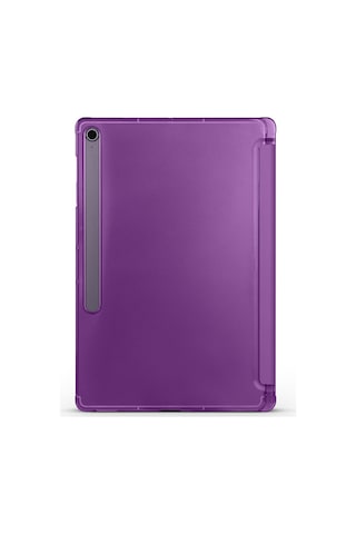 Adige Samsung Galaxy Uyumlu Tab S10 Fe Plus Kılıf Smart Case Kalem Bölmeli Standlı Arkası Buğlu Mika Standlı Kapak