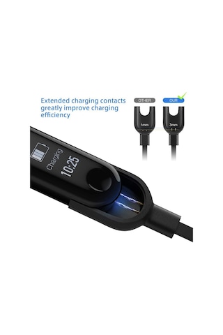 Novstrap Xiaomi Mi Band 3 Uyumlu Usb Şarj Kablosu