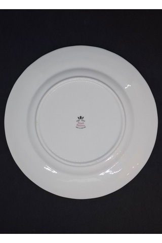 Bone China Mavi Çiçek Çelengi Vintage Pasta Tabağı 20 Cm