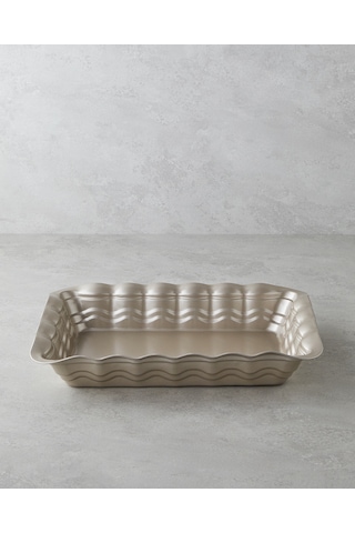 English Home Patisserie Prince Karbon Çelik Dikdörtgen Fırın Kabı 38x27 Cm Şampanya Şampanya