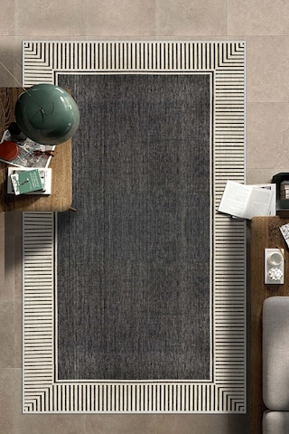 West Home Makinede Yıkanabilir Kaymaz Taban Leke Tutmaz Salon Halısı Mutfak Halısı Balkon Halısı Ve Yolluk Wh 592 Black