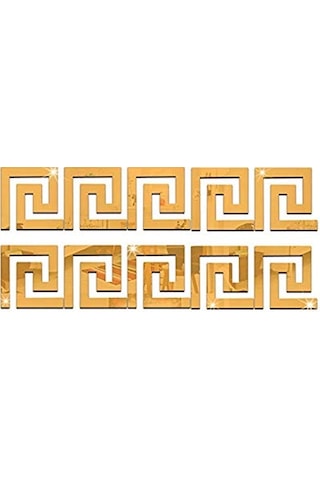 Dekor Süs Labırent 20Adet 4X4CM Pleksi Dekoratif Bordür Altın