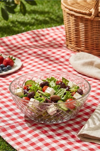 Lav Elis Cam Salata Kasesi Tekli Ekstra Büyük 2140 ml (Sunum Kasesi , Hazırlık Kasesi)