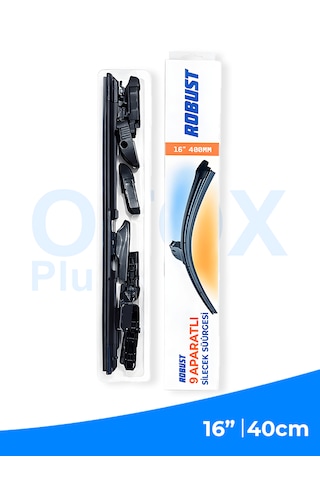 40 Cm 16 400mm Universal Oto Sileceği 9 Aparatlı Sessiz Çalışma İz Bırakmaz Premium Kalite